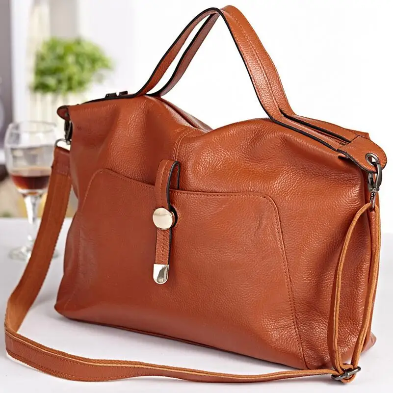 Мягкие сумки через плечо женские. Сумка Afina Genuine Leather Handbags. Большая женская сумка. Сумка женская кожаная большая. Рыжая кожаная сумка.