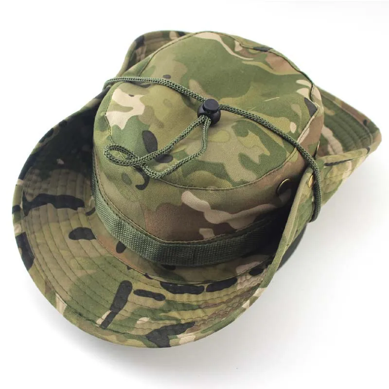 Camouflage Boonie Spand Hatte Camo Fisker Hatte Med Bred Skygge Sol Fiskeri Bucket Hat | Hatte & \ Groendalspark.dk