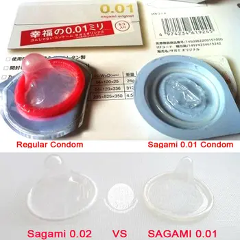 0,01 mm FREMSTILLET I JAPAN 5pc super slank, ultra tynd som ikke iført SAGAMI 001 Kondomer til mænd sex OPRINDELIGE INGEN Gummi, Polyurethan M