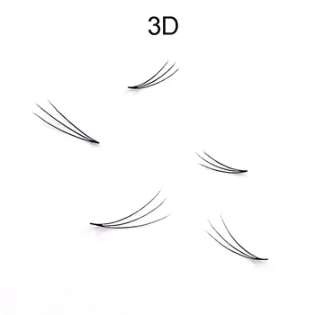 0.07 Ultra Tynd Premade Lavet 3D-Øjenvipper Sort 3d Knude Gratis Premade Fan Volumen Mink Øjenvipper 3d Rusland Eyelash Extension
