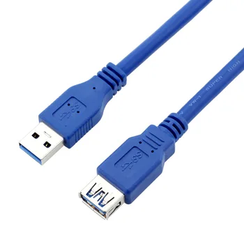 0,3 meter Super High Speed USB 3.0 5Gbps M/F mandlige og kvindelige kabel forlænger ledning til Hub/keyboard/Mus/headset - 1stk-Blå