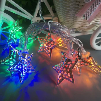 1.2 m, Star Style 10 LED String Lys AA Batteri Drevet LED kulørte Lamper Jul Wedding Haven Indendørs Hjem Dekoration lys