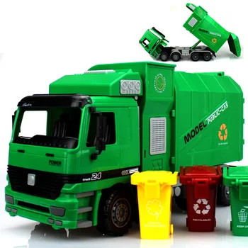 1:22 Overdimensionerede Legetøj Til Børn Inerti Dump Garbage Truck Model Stranden Bil Diecasts Legetøjsbiler Hobbyer Ubrydelig Toy Bil