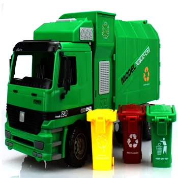 1:22 Overdimensionerede Legetøj Til Børn Inerti Dump Garbage Truck Model Stranden Bil Diecasts Legetøjsbiler Hobbyer Ubrydelig Toy Bil