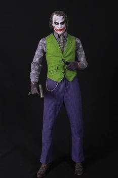 1/4 Skala Joker Heath Ledger Hoved & Tøj Sæt DIY Action Figur Tilbehør