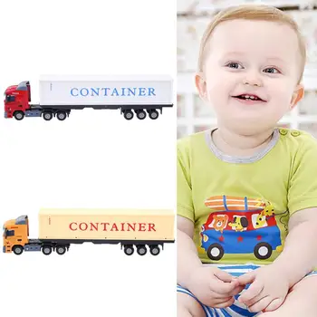 1:48 Tegnefilm container lastbil Trykstøbt Legering Toy Model Bil, Container, Lastbil Børns Uddannelsesmæssige Legetøj Chirstmas Fødselsdag Gave