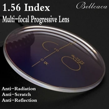 1.56 Indeks Asfærisk Optisk Multi-Focal Progressive Linse Recept Nærsynethed Linse Briller Anti-Stråling Refleksion 2 STK BC008