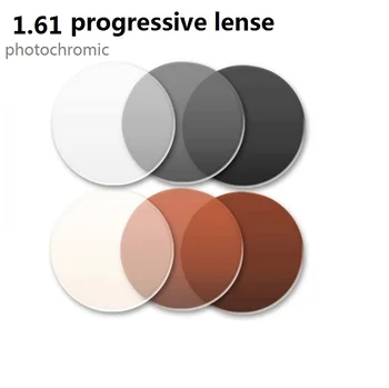 1.61 Asfærisk fotokromisk progressive briller, linser, brune og grå farve film læsning harpiks linser 7 dage tilpasning