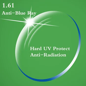 1.61 Indeks Ultra Tynd CR-39 Asfæriske Recept Nærsynethed Presbyopi Optisk Linse med UV-Beskyttelse Anti-Blå Stråler Anti-Stråling YQ168