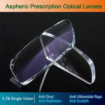 1.74 Enkelt Syn Asfæriske Optiske Briller Recept Linser Graders Linse Briller Briller Opskrift Vision Korrektion Linse