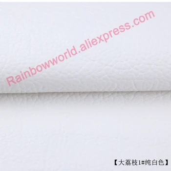 1# hvid Høj Kvalitet Gigantiske Sten PU Læder stof som leechee for patchwork tabel sko bed-materiale (50*69cm/stk)