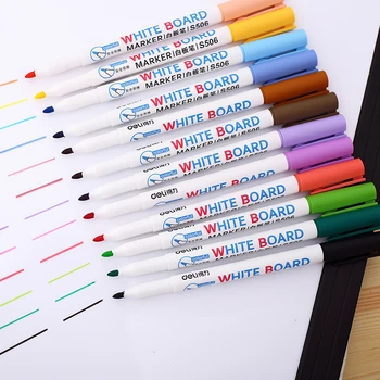 1 Pakke 12 8 Farver Farver Sletbare Whiteboard Tusch For Børn Flydende Blæk Skoleartikler Deli S506