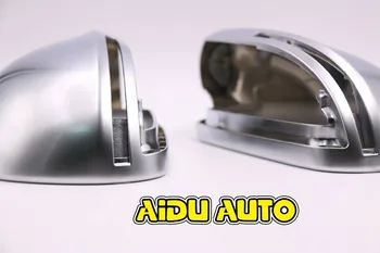 1 par For Audi A3 S3 8X 08 A4 S4 B8 S5 A5 S6 A6 Q3 mat krom Sølv spejl tilfælde bakspejlet dække shell