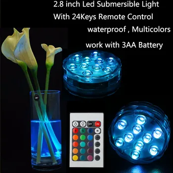 1 Pc Dykkede Vandtætte LED-Lys !!! Is-skulpturer dekoration udskiftelig batteri farverige LED Dykkede Floralite