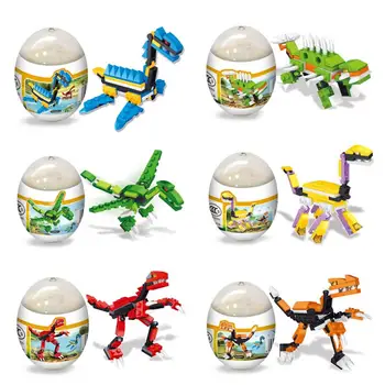 1 Pc Samling Dinosaur-Modeller Mini DIY-Kids Børn Udviklingsmæssige Puzzel Æg Legetøj Fødselsdag Gave Tilfældig Farve