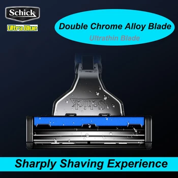 1 razor + 5 klinger/sæt Oprindelig Schick Ultra Blue razor For alle Schick Ultra barbermaskiner mand