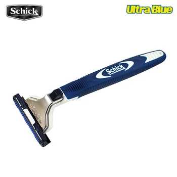 1 razor + 5 klinger/sæt Oprindelig Schick Ultra Blue razor For alle Schick Ultra barbermaskiner mand