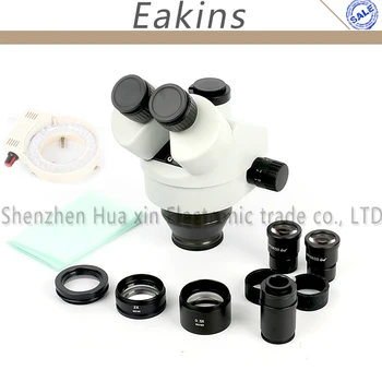 1/Set Professionelt 3,5 X-90X Trinokulartubus Stereo Zoom Lodret Zoom Mikroskop +0.5 X, 2X Ekstra Objektiv+56 LED-Lys Ring