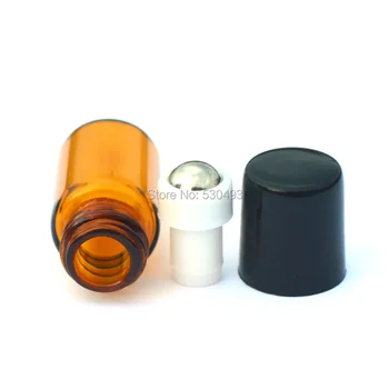 1 stk 2 ml Amber Genopfyldning Roll på Glas og Flasker Essentielle Olier Roller Parfume Mini Rulle Flaske Hurtig levering