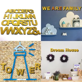 1 stk 3D Glitter Skum Papir Wall Stickers engelske Bogstaver boligindretning, Kreative Personlighed Barn Børn Børn Pædagogisk Legetøj