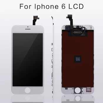1 stk AAA - + + For iPhone 6 LCD-skærm Med Touch Screen Digitizer Assembly-Displayet Helt Ny, Høj Kvalitet, Gratis Forsendelse