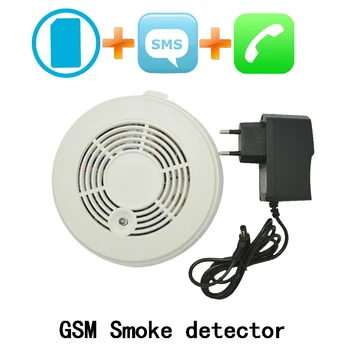 (1 STK) Brand Alarm Detektor GSM-SMS Røg Sensor Alarm Home security Beskyttelse Opkald nummer Detektor For Gratis fragt