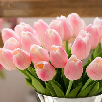 1 Stk Falske Tulipaner Silke Tulipanes ' Kunstige Blomster Tulipaner Til Boligindretning Masse Kunstige Blomster Til Bryllup Tulip Buketter