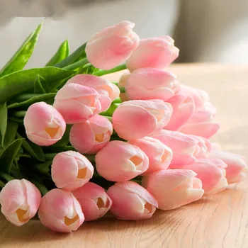 1 Stk Falske Tulipaner Silke Tulipanes ' Kunstige Blomster Tulipaner Til Boligindretning Masse Kunstige Blomster Til Bryllup Tulip Buketter