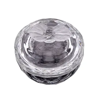 1 stk Krystal Glas, Akryl Væske Dappen Dish med Låg Nail Art Værktøj Skål Kop Pulver Vask Udstyr Mini Skål Kopper