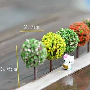 1 STK Mini Træ Kunstige Have Miniature Harpiks Håndværk Hjem Dekoration Micro Landskab Bonsai Plante