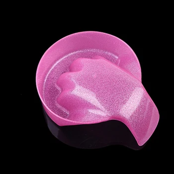 1 Stk Vask i Hånden Remover Blød Skål Manicure Off Skåle DIY Nail Art Udstyr Søm Værktøjer Pink Glitter Nail Spa Badekar Behandling Værktøj