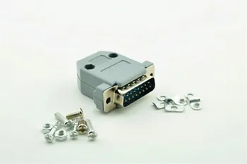 1 stk VGA (D-Sub To Rækker, 15-Pin-DIY-VGA Han+Shell Plast Adapter Forlænge VGA Converter Stik Til DIY-VGA-Kabel
