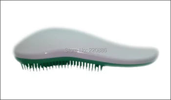 1 Stykke Lange Side Detangler Hair Brush Detangling Hår Kam Brush GIC-HB501 Hvid Mix Grøn Farve Gratis fragt