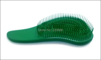 1 Stykke Lange Side Detangler Hair Brush Detangling Hår Kam Brush GIC-HB501 Hvid Mix Grøn Farve Gratis fragt