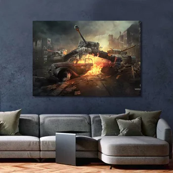 1 Stykke Lærred Kunst Lærred Maleri World of Tanks Online HD Trykt Væg Kunst, Home Decor Poster Billeder til stuen XA1516C