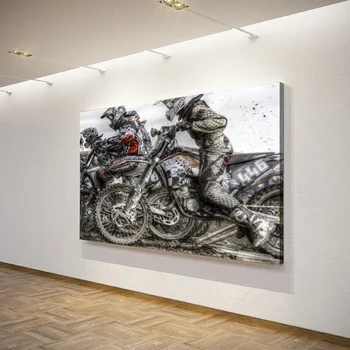 1 stykke lærred maleri Motorcykel race sport HD plakater og print på lærred maleri til stuen gratis fragt XA-1851D