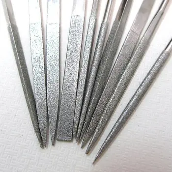 1 sæt (10stk )140 mm Nål Filer Guldsmed Diamant Udskæring Håndværk Af Metal og Glas Sten