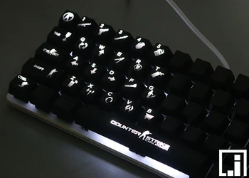 1 sæt ABS CSGO mekanisk tastatur Tasterne personlighed gennemsigtig Bærbare keycap