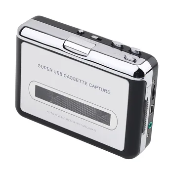 1 sæt Bærbare USB-Kassette Afspiller Fange kassettebåndoptager Konverter Digital Lyd musikafspiller DropShipping