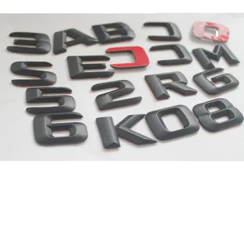 1 sæt Mat Sort ABS Bilens Bagagerum Bageste Række Bogstaver, Ord Badge Emblem Decal Sticker til Mercedes-Benz CLA45 AMG