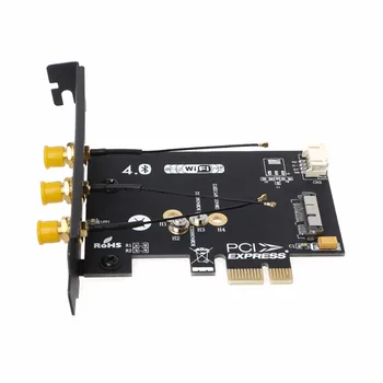 1 Sæt WiFi + Bluetooth 4.0 Trådløse Kort Til Mini PCI-E 1X Adapter Til PC/Hackintosh Høj Kvalitet C26