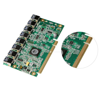 1 til 8 PCIe Miner Maskine Grafik Kort forlængerledning PCI-E 16X igen 8 Port USB3.0 PCIE-indstikskort Riser Card BTC LTC ETH