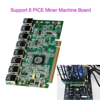 1 Til 8 PCIe Miner Maskine Grafik Kort forlængerledning PCI-E 16X Igen 8 Port USB3.0 PCIE-indstikskort Riser Card BTC LTC ETH
