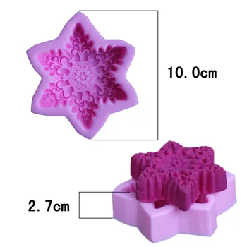 10*2.7 CM Blomst forlade Sekskantet form Silikone kage skimmel / håndlavet sæbe skimmel / chokolade forme ler håndværk mould E297