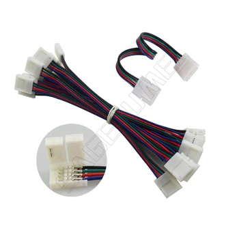 10/20/50stk/pak 4-Pin tilslutning hjørne 4pin RGB-Stik PCB-Adapter til 10mm 3528 SMD 5050 RGB LED Strip Light