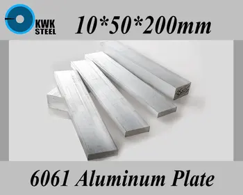 10*50*200 mm Aluminium 6061 Aluminium Plade Plade DIY Materiale Gratis Fragt