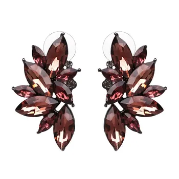 10 farver 2017 mode brincos engros vintage Fuld crystal stud øreringe erklæring stud Øreringe til kvinder mode smykker