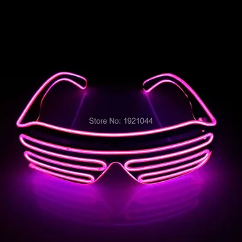 10 Farver Valg EL Wire LED Briller Med Lyd Active Inverter Lysende Farverige Glødende Legetøj Til Dans Fest med DJ Dekoration