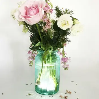 10*LED Multi Color RGB Dykkede Vandtæt Part Vase Indretning Base Mini Lys Fjernbetjening Bryllup, Jul, Valentinsdag