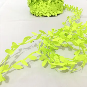 10 Meter Grønt Blad Trim Ribbon Lace for Håndværk Dekoration (N. B. dette er et klip fra en rulle) 7LS26